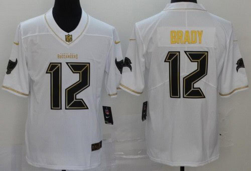Tampa Bay Buccaneers #12 Tom Brady Limited White Golden Vapor Untouchable Jersey