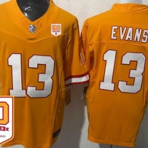Tampa Bay Buccaneers #13 Mike Evans Limited Orange Throwback 50th Seasons FUSE Vapor Jersey