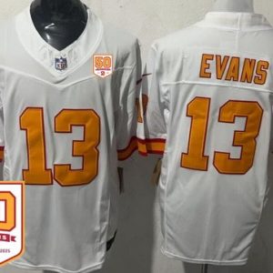 Tampa Bay Buccaneers #13 Mike Evans Limited White Throwback 50th Seasons FUSE Vapor Jersey