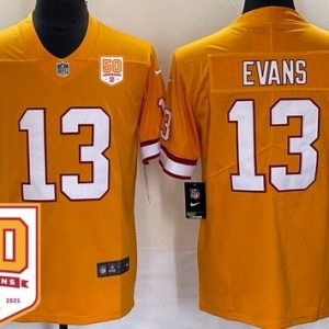 Tampa Bay Buccaneers #13 Mike Evans Limited Yellow Throwback 50th Seasons Vapor Jersey