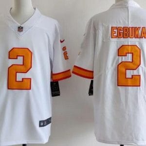 Tampa Bay Buccaneers #2 Emeka Egbuka Limited White Throwback Vapor Jersey