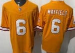 Tampa Bay Buccaneers #6 Baker Mayfield Limited Orange Throwback USE Vapor Jersey