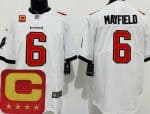 Tampa Bay Buccaneers #6 Baker Mayfield Limited White C Patch Vapor Jersey