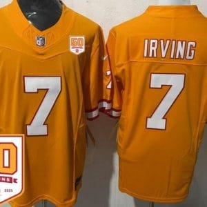 Tampa Bay Buccaneers #7 Bucky Irving Limited Orange Throwback 50th Seasons FUSE Vapor Jersey