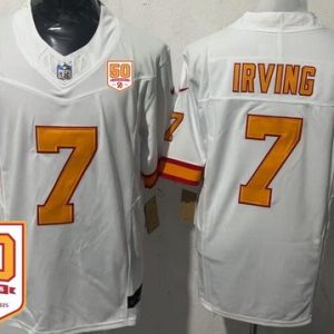 Tampa Bay Buccaneers #7 Bucky Irving Limited White Throwback 50th Seasons FUSE Vapor Jersey