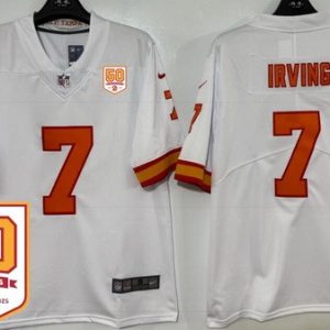 Tampa Bay Buccaneers #7 Bucky Irving Limited White Throwback 50th Seasons Vapor Jersey