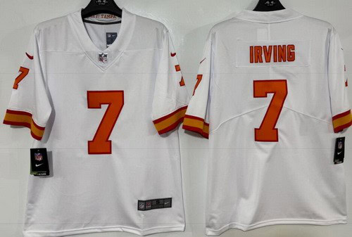 Tampa Bay Buccaneers #7 Bucky Irving Limited White Throwback Vapor Jersey