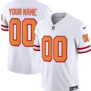 Tampa Bay Buccaneers Customized Limited White Throwback FUSE Vapor Jersey