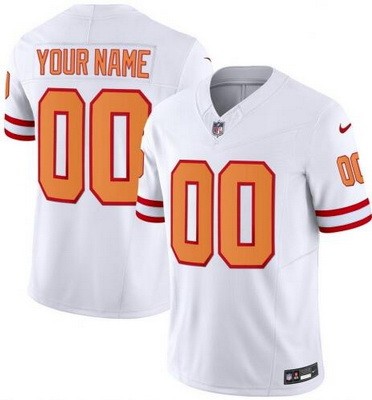 Tampa Bay Buccaneers Customized Limited White Throwback FUSE Vapor Jersey