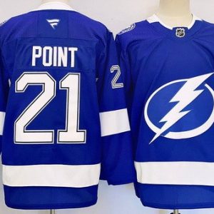 Tampa Bay Lightning #21 Brayden Point Blue Authentic Jersey
