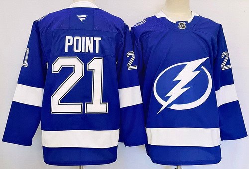 Tampa Bay Lightning #21 Brayden Point Blue Authentic Jersey