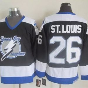 Tampa Bay Lightning #26 Martin St Louis Black Throwback Jersey
