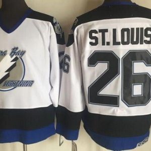Tampa Bay Lightning #26 Martin St Louis White Throwback Jersey