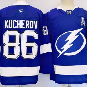 Tampa Bay Lightning #86 Nikita Kucherov Blue Authentic Jersey