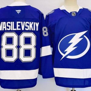 Tampa Bay Lightning #88 Andrei Vasilevskiy Blue Authentic Jersey