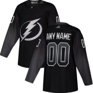 Tampa Bay Lightning Customized Black Alternate Authentic Jersey