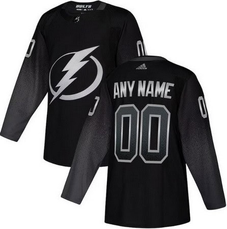 Tampa Bay Lightning Customized Black Alternate Authentic Jersey