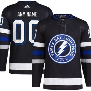 Tampa Bay Lightning Customized Black Authentic Jersey