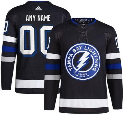 Tampa Bay Lightning Customized Black Authentic Jersey
