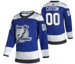 Tampa Bay Lightning Customized Blue 2021 Reverse Retro Authentic Jersey