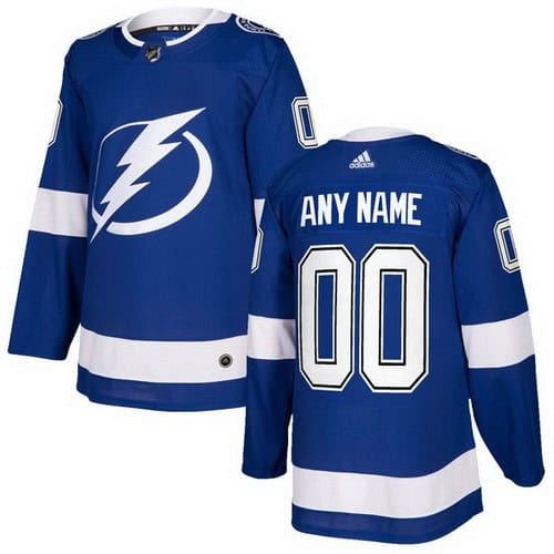 Tampa Bay Lightning Customized Blue Authentic Jersey