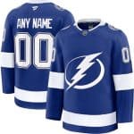 Tampa Bay Lightning Customized Blue Fanatics Authentic Jersey
