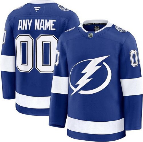 Tampa Bay Lightning Customized Blue Fanatics Authentic Jersey