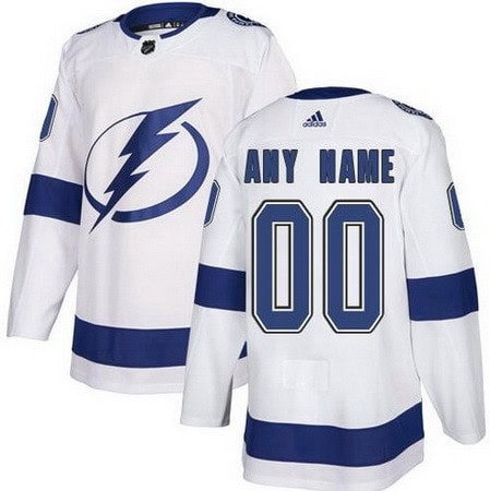 Tampa Bay Lightning Customized White Authentic Jersey