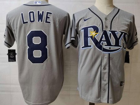 Tampa Bay Rays #8 Brandon Lowe Gray 2020 Cool Base Jersey