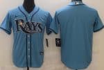 Tampa Bay Rays Blank Light Blue Cool Base Jersey