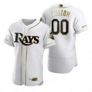 Tampa Bay Rays CustomizedWhite Gold 2020 Cool Base Jersey