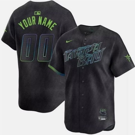 Tampa Bay Rays Customized Black 2024 City Connect Limited Jersey