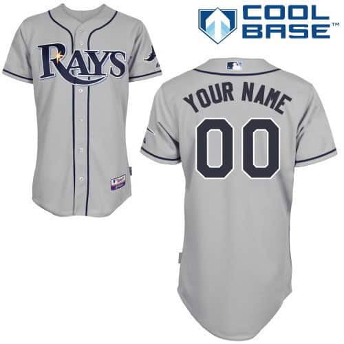 Tampa Bay Rays Customized Gray Cool Base Jersey