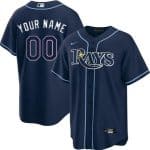 Tampa Bay Rays Customized Navy Alternate Cool Base Jersey