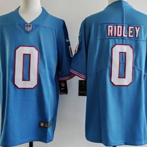 Tennessee Titans #0 Calvin Ridley Limited Light Blue Throwback Vapor Jersey
