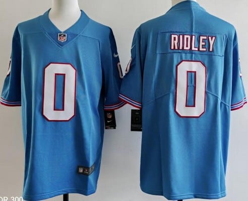Tennessee Titans #0 Calvin Ridley Limited Light Blue Throwback Vapor Jersey