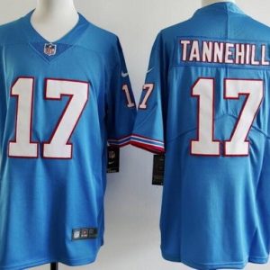 Tennessee Titans #17 Ryan Tannehill imited Light Blue Throwback Vapor Jersey