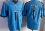 Tennessee Titans #1 Cameron Ward Limited Light Blue FUSE Vapor Jersey