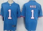Tennessee Titans #1 Cameron Ward Limited Light Blue Throwback Vapor Jersey