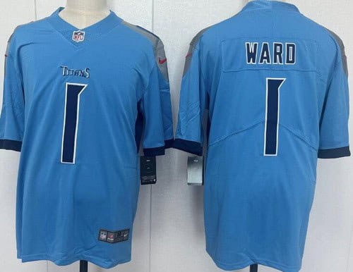 Tennessee Titans #1 Cameron Ward Limited Light Blue Vapor Jersey