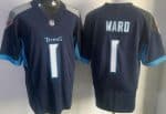 Tennessee Titans #1 Cameron Ward Limited Navy FUSE Vapor Jersey