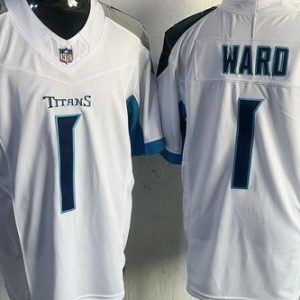 Tennessee Titans #1 Cameron Ward Limited White FUSE Vapor Jersey