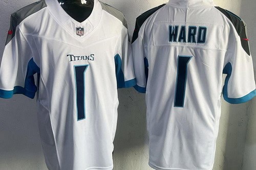 Tennessee Titans #1 Cameron Ward Limited White FUSE Vapor Jersey