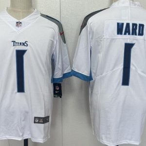 Tennessee Titans #1 Cameron Ward Limited White Vapor Jersey