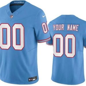 Tennessee Titans Customized Limited Light Blue Throwback FUSE Vapor Jersey