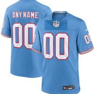 Tennessee Titans Customized Limited Light Blue Throwback Vapor Jersey