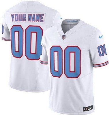 Tennessee Titans Customized Limited White Throwback FUSE Vapor Jersey