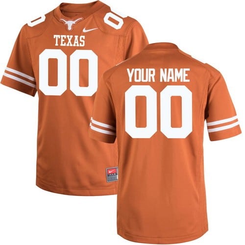 Texas Longhorns Customized Burnt Orange College Football Jersey