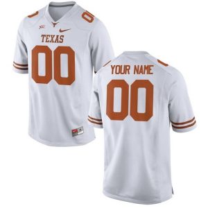 Texas Longhorns Customized White College Football Jersey