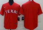 Texas Rangers Blank Red Cool Base Jersey
